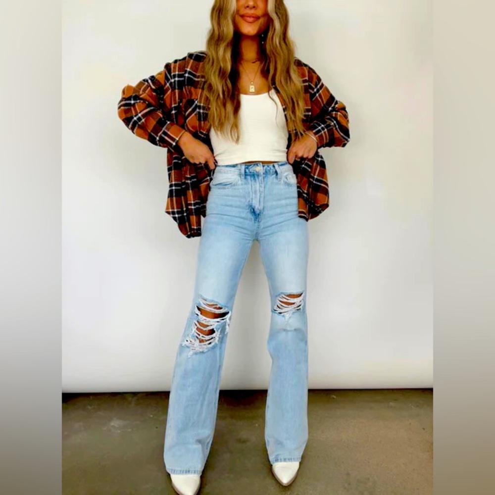 VERVET BY FLYING MONKEY Light Blue Flare Jeans